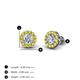 3 - Bernice Round Diamond and Yellow Sapphire Stud Earrings 