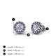 3 - Bernice Round Diamond and Iolite Stud Earrings 