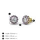 3 - Bernice Round Diamond and Iolite Stud Earrings 