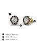 3 - Bernice Round Black and White Diamond Stud Earrings 