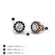 3 - Bernice Round Black and White Diamond Stud Earrings 