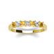 3 - Erica 3.00 mm Princess Cut Citrine and Diamond 7 Stone Wedding Band 