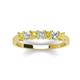 3 - Erica 3.00 mm Princess Cut Yellow Sapphire and Diamond 7 Stone Wedding Band 