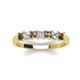 3 - Erica 3.00 mm Princess Cut Smoky Quartz and Diamond 7 Stone Wedding Band 
