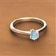 2 - Maxine 5.00 mm Round Aquamarine Solitaire Engagement Ring 