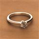 2 - Maxine 5.00 mm Round Smoky Quartz Solitaire Engagement Ring 