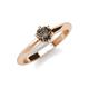 3 - Maxine 5.00 mm Round Smoky Quartz Solitaire Engagement Ring 