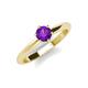 3 - Maxine 5.00 mm Round Amethyst Solitaire Engagement Ring 