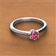 2 - Maxine 5.00 mm Round Pink Tourmaline Solitaire Engagement Ring 