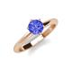 4 - Maxine 6.50 mm Round Tanzanite Solitaire Engagement Ring 