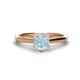 1 - Maxine 6.50 mm Round Aquamarine Solitaire Engagement Ring 