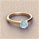 3 - Maxine 6.50 mm Round Aquamarine Solitaire Engagement Ring 