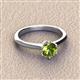 3 - Maxine 6.50 mm Round Peridot Solitaire Engagement Ring 