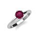 4 - Maxine 6.50 mm Round Rhodolite Garnet Solitaire Engagement Ring 
