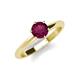 4 - Maxine 6.50 mm Round Rhodolite Garnet Solitaire Engagement Ring 