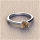3 - Maxine 6.50 mm Round Smoky Quartz Solitaire Engagement Ring 