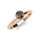 4 - Maxine 6.50 mm Round Smoky Quartz Solitaire Engagement Ring 