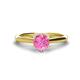 1 - Maxine 6.00 mm Round Lab Created Pink Sapphire Solitaire Engagement Ring 
