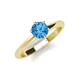 4 - Maxine 6.50 mm Round Blue Topaz Solitaire Engagement Ring 