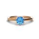 1 - Maxine 6.50 mm Round Blue Topaz Solitaire Engagement Ring 