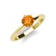 4 - Maxine 6.50 mm Round Citrine Solitaire Engagement Ring 