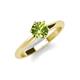 4 - Maxine 6.50 mm Round Peridot Solitaire Engagement Ring 
