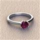 3 - Maxine 6.50 mm Round Rhodolite Garnet Solitaire Engagement Ring 