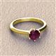 3 - Maxine 6.50 mm Round Rhodolite Garnet Solitaire Engagement Ring 