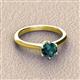 3 - Maxine 6.50 mm Round London Blue Topaz Solitaire Engagement Ring 