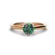1 - Maxine 6.50 mm Round Lab Created Alexandrite Solitaire Engagement Ring 