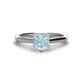 1 - Maxine 6.50 mm Round Aquamarine Solitaire Engagement Ring 
