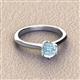 3 - Maxine 6.50 mm Round Aquamarine Solitaire Engagement Ring 