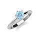 4 - Maxine 6.50 mm Round Aquamarine Solitaire Engagement Ring 