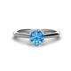 1 - Maxine 6.50 mm Round Blue Topaz Solitaire Engagement Ring 
