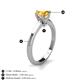 5 - Maxine 6.50 mm Round Citrine Solitaire Engagement Ring 