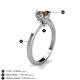 5 - Maxine 6.50 mm Round Smoky Quartz Solitaire Engagement Ring 