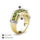 5 - Brad Round Peridot 7 Stone Men Wedding Ring