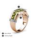5 - Brad Round Peridot 7 Stone Men Wedding Ring