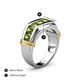 5 - Brad Round Peridot 7 Stone Men Wedding Ring