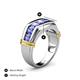 5 - Brad Round Tanzanite 7 Stone Men Wedding Ring
