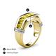 5 - Brad Round Yellow Sapphire 7 Stone Men Wedding Ring
