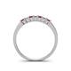 4 - Erica 2.50 mm Princess Cut Ruby and Diamond 7 Stone Wedding Band 