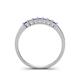 4 - Erica 2.50 mm Princess Cut Tanzanite and Diamond 7 Stone Wedding Band 