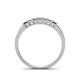 4 - Erica 2.50 mm Princess Cut Black and White Diamond 7 Stone Wedding Band 