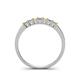 4 - Erica 2.50 mm Princess Cut Citrine and Diamond 7 Stone Wedding Band 