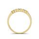 4 - Erica 2.50 mm Princess Cut Citrine and Diamond 7 Stone Wedding Band 