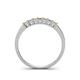 4 - Erica 2.50 mm Princess Cut Yellow Sapphire and Diamond 7 Stone Wedding Band 