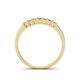 4 - Erica 2.50 mm Princess Cut Yellow Sapphire and Diamond 7 Stone Wedding Band 