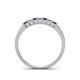 4 - Erica 2.50 mm Princess Cut Blue Sapphire and Diamond 7 Stone Wedding Band 