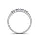 4 - Erica 2.50 mm Princess Cut Iolite and Diamond 7 Stone Wedding Band 